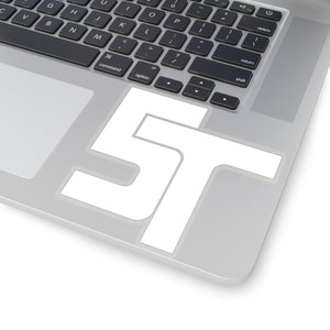 White 5T Logo Sticker