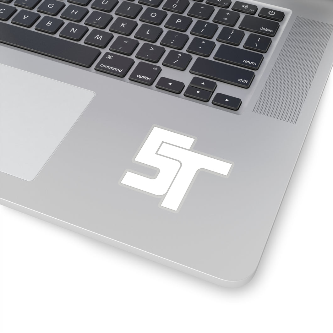 White 5T Logo Sticker